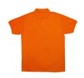 Blank Polo shirt color orange front view
