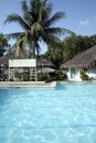 Blank pool sign tropical resort Royalty Free Stock Photo