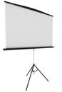 Blank portable projector screen