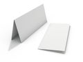 Blank portrait mock-up paper. Brochure, magazine, postcard isolated. 3D