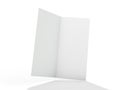 Blank portrait mock-up paper. Brochure, magazine, postcard isolated. 3D Royalty Free Stock Photo