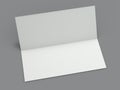 Blank portrait mock-up paper. Brochure, magazine, postcard isolated. 3D Royalty Free Stock Photo