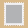 Blank post stamp illustration - vector. Royalty Free Stock Photo