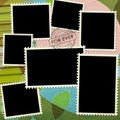 Blank postage stamp background textured