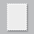 Blank postage stamp. Clean postage stamp template. Postage stamp border. Mockup postage stamp with shadow. Vector illustration Royalty Free Stock Photo