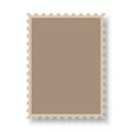 Blank postage stamp. Clean postage stamp template. Postage stamp border. Mockup postage stamp with shadow. Vector illustration Royalty Free Stock Photo