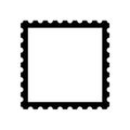 Blank postage stamp. Clean postage stamp template. Postage icon. Royalty Free Stock Photo