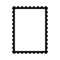 Blank postage stamp. Clean postage stamp template. Postage icon. Royalty Free Stock Photo