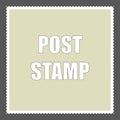 Blank Postage Stamps Set On Dark Background. Vector Illustration
