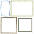 Blank Postage Stamps Set. Vector illustration. EPS 10. Royalty Free Stock Photo