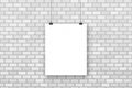 Blank poster billboard on wall Royalty Free Stock Photo