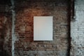 Blank poster on rustic brick wall Royalty Free Stock Photo