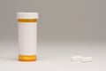 Blank Prescription Bottle & Pills