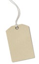 Blank price cloth tag isolated Royalty Free Stock Photo