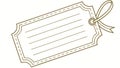 Blank Price Tag or Label with String, Vector Template, vector design Generative AI Royalty Free Stock Photo