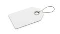 Blank price tag with string attachment Royalty Free Stock Photo