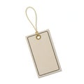 Blank price tag with string isolated on white background Royalty Free Stock Photo
