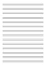 Blank page of sheet music paper (portrait)