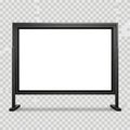 Blank projector screen isolated on white background isolated on white background Royalty Free Stock Photo