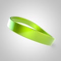 Lime silicone promo bracelet for hand isolated on white background Royalty Free Stock Photo