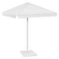 Blank promo umbrella mockup. White sunshade parasol