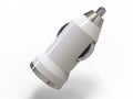 Blank Promotional USB Car Adapter. 3d render illustration. Royalty Free Stock Photo