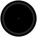 Blank protractor - Actual Size Graduation isolated on background vector