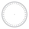Blank protractor - Actual Size Graduation isolated on background vector Royalty Free Stock Photo