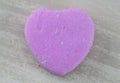 Blank Purple Candy Heart Centered on White Background Royalty Free Stock Photo