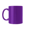 Blank purple cup isolated on white. Mockup for design Royalty Free Stock Photo