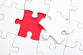 Blank puzzle with missing piece Royalty Free Stock Photo