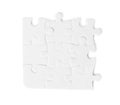 Blank puzzle pieces isolated on white Royalty Free Stock Photo