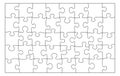 Blank puzzle texture. Black lines on white background.