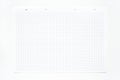 Blank quad ruled graph paper with perforations on white background for mathematics or engineering Royalty Free Stock Photo