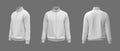 Blank raglan tracksuit jacket mockup isolated on gray