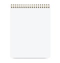 Blank Realistic Notepad On White Background