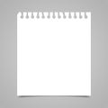 Blank realistic spiral notepad notebook isolated on gray background