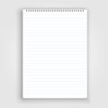 Blank realistic spiral notepad notebook Royalty Free Stock Photo
