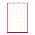 Blank realistic spiral notepad with squared paper is being opened