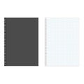 Blank realistic spiral squared notebook. Royalty Free Stock Photo