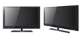 Blank realistic vector LCD/LED/Plasma TV set Royalty Free Stock Photo