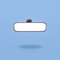 Blank Rearview Mirror on Blue Background