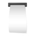 Blank receipt vector template. Realistic ATM check.
