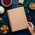 Blank recipe book ready for your culinary creations