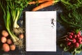 Blank recipes book Royalty Free Stock Photo