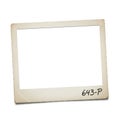 A blank rectangular frame with handwritten notation on white background image Royalty Free Stock Photo