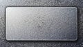 Blank Rectangular Metal Plate with Rounded Corners on Textured Background Royalty Free Stock Photo