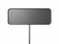 A blank rectangular signpost standing against a white background Royalty Free Stock Photo