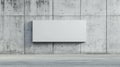 Blank Rectangular White Frame on a Textured Concrete Wall for Mockup Display Royalty Free Stock Photo