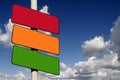 Blank red, amber and green signs Royalty Free Stock Photo